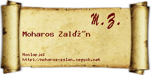 Moharos Zalán névjegykártya